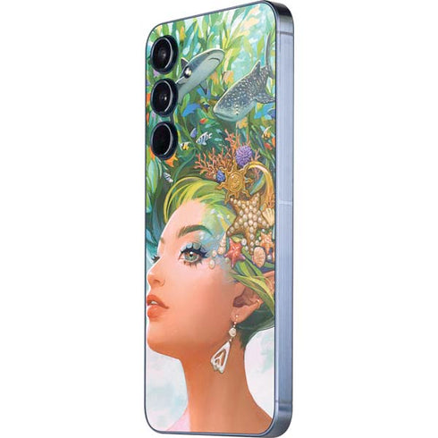 Mermaid with Sea Stars in Her Hair by Ivy Dolamore Galaxy A35 5G Skin